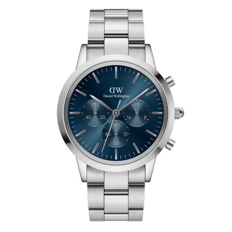Daniel Wellington - Cronografo Iconico - Acciaio - Argento