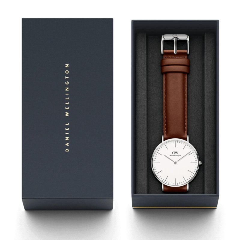 Daniel Wellington - Classic St Mawes - Pelle - Argento