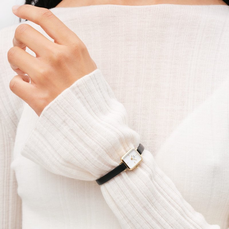 Daniel Wellington - Mini Sheffield Gold - Oro - Pelle