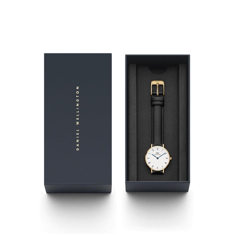 Daniel Wellington - Numeri Romani Petti - Oro - Pelle