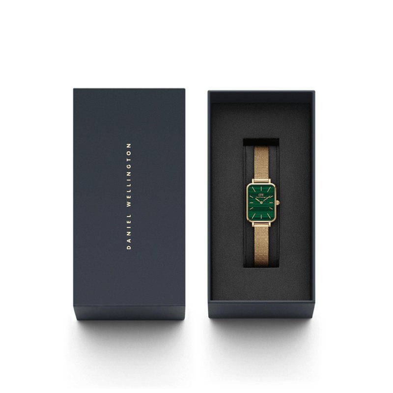 Daniel Wellington - Quadro Pressed Evergold - Oro - Verde