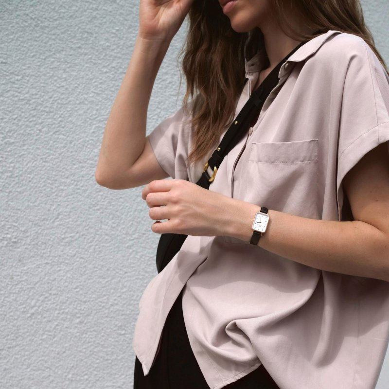 Daniel Wellington - Quadro Pressed - Oro Rosa - Pelle
