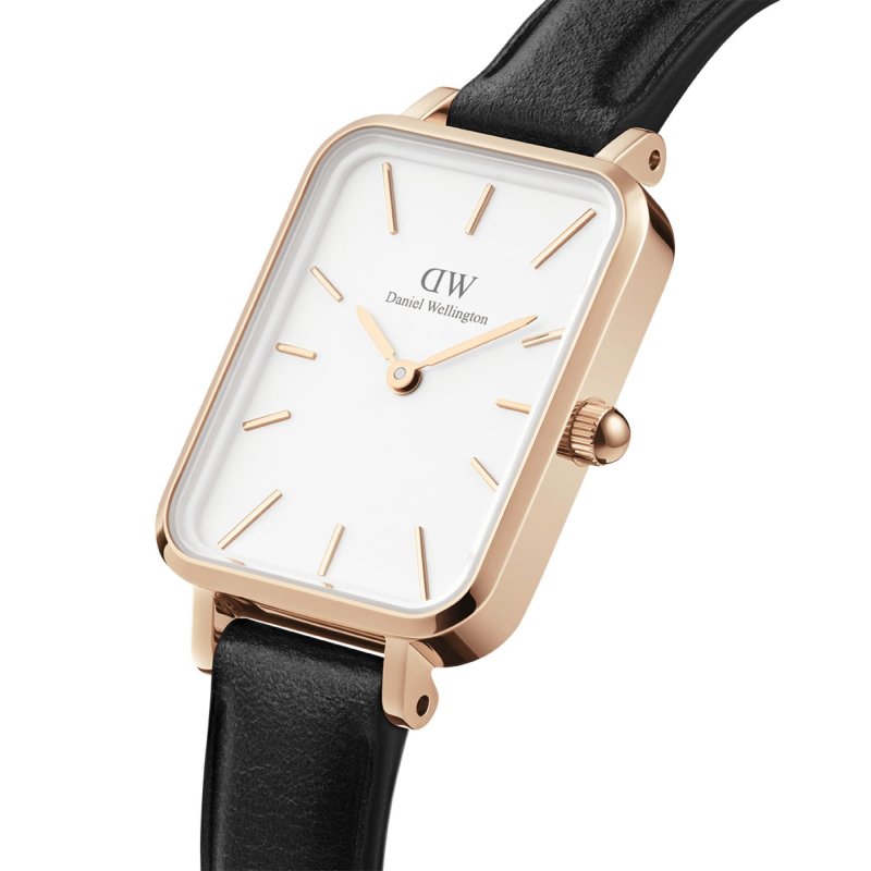 Daniel Wellington - Quadro Pressed - Oro Rosa - Pelle