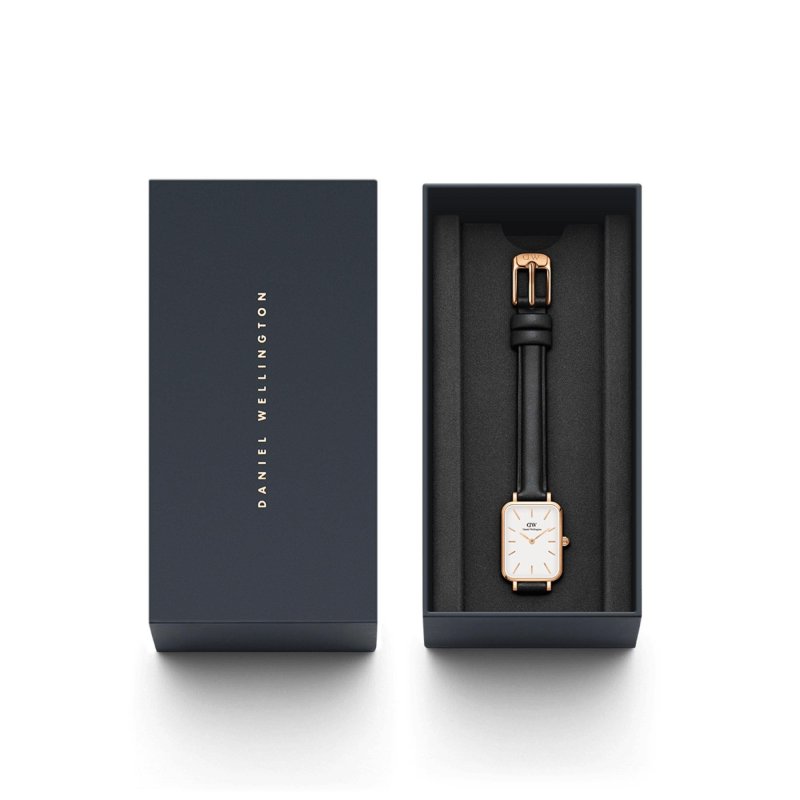 Daniel Wellington - Quadro Pressed - Oro Rosa - Pelle