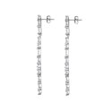 Orecchini A Cascata In Argento 925‰ E Bianchi Zirconi