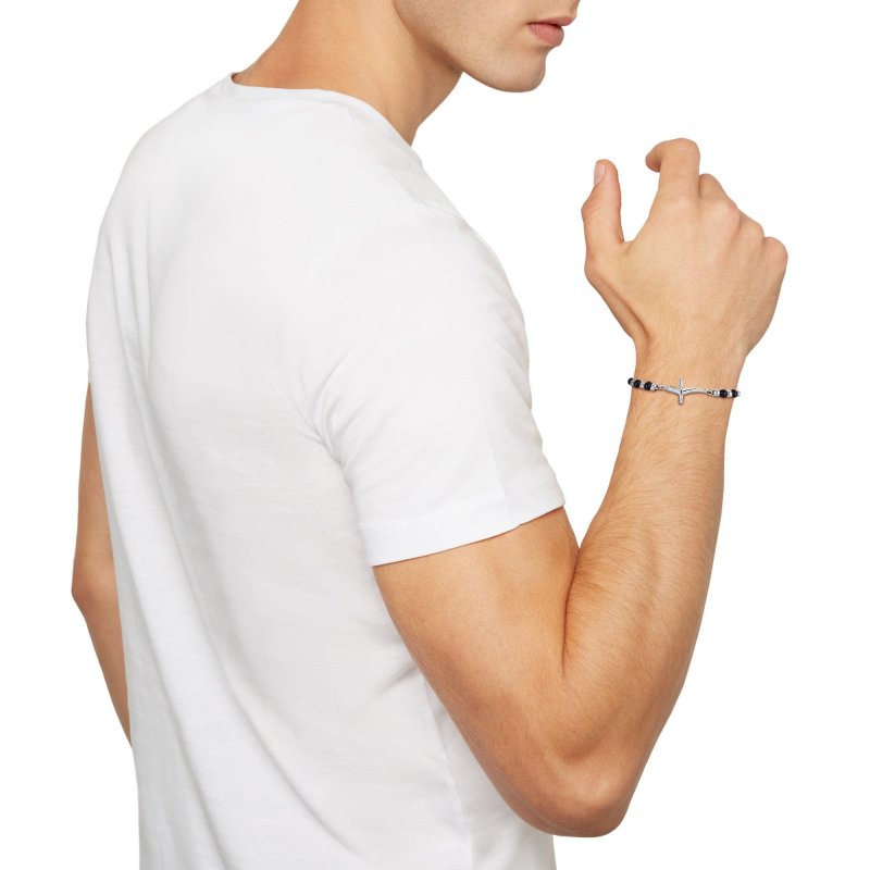 Breil Tribe - Bracciale Code - Onice - Acciaio
