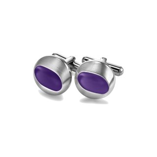 Breil - Gioielli Cufflink - Acciaio - Smalto Viola