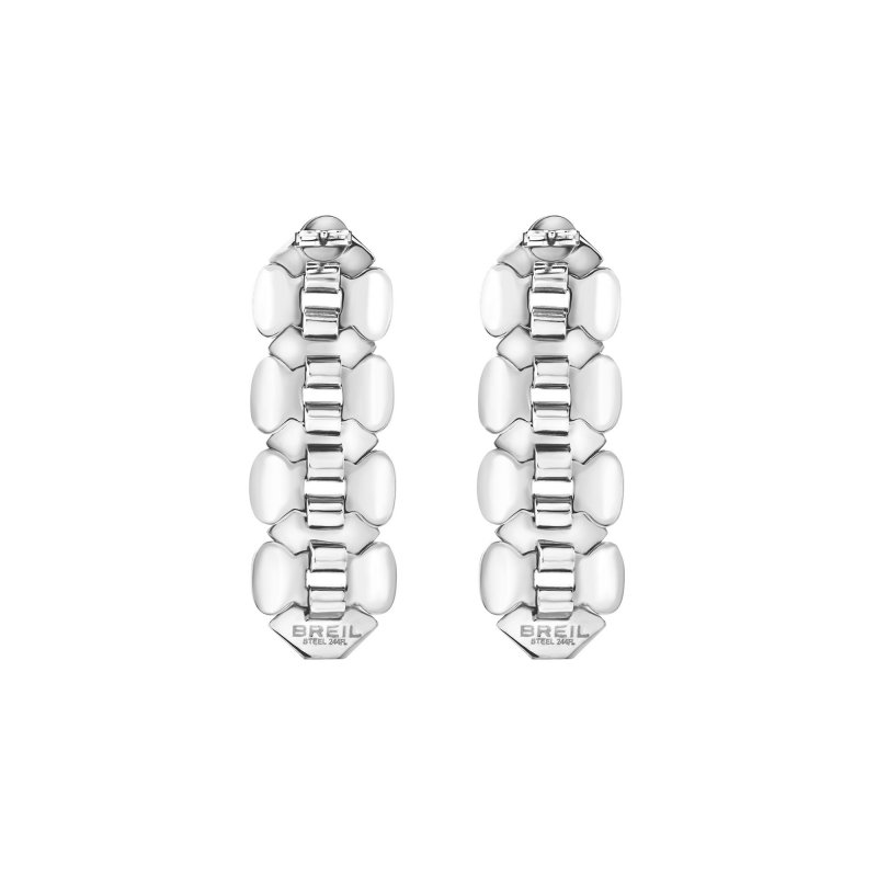 Breil - Orecchini Hexagonia - Acciaio - Argento