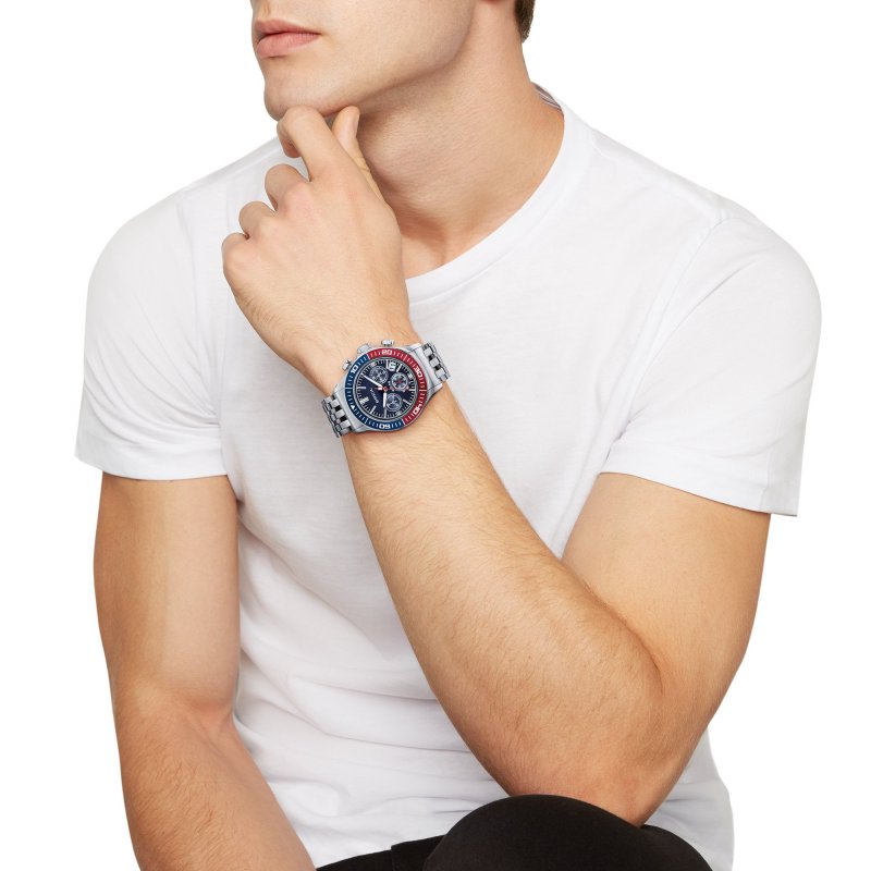 Breil - Chrono Gent 44 Mm - Acciaio - Blu