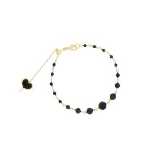 Maman Et Sophie - Bracciale Onda Nera - Spinello - Argento