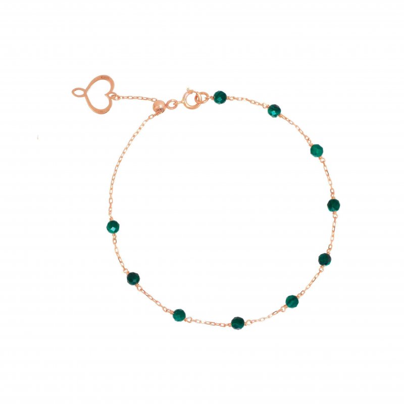 Maman Et Sophie - Bracciale Aurum - Oro Rosa - Malachite