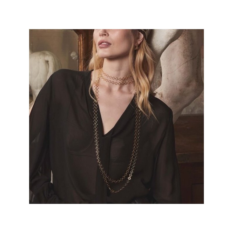Maman Et Sophie - Collana Lunga Maman - Argento 925 - Oro
