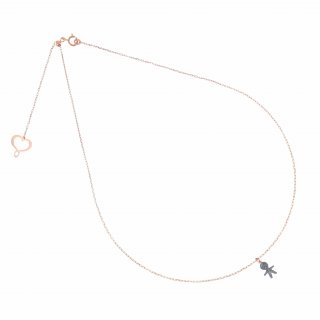 Maman Et Sophie - Girocollo Bimbo - Oro Rosa - Diamanti