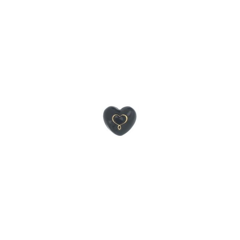Maman Et Sophie - Orecchini Cuore - Argento 925 - Nero
