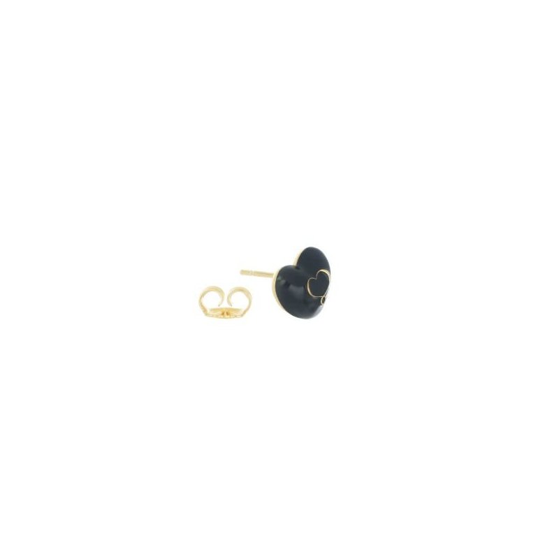 Maman Et Sophie - Orecchini Cuore - Argento 925 - Nero