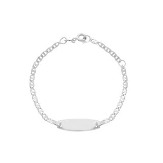 Songa Antonio - Bracciale Baby Targa - Oro Bianco