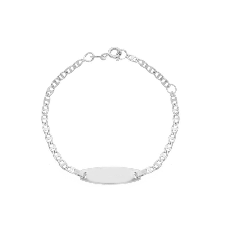 Songa Antonio - Bracciale Baby Targa - Oro Bianco