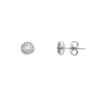 Songa Antonio - Orecchini Lobo - Oro Bianco - Zirconia
