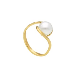 Songa Antonio - Anello Solitario - Oro Giallo - Perle