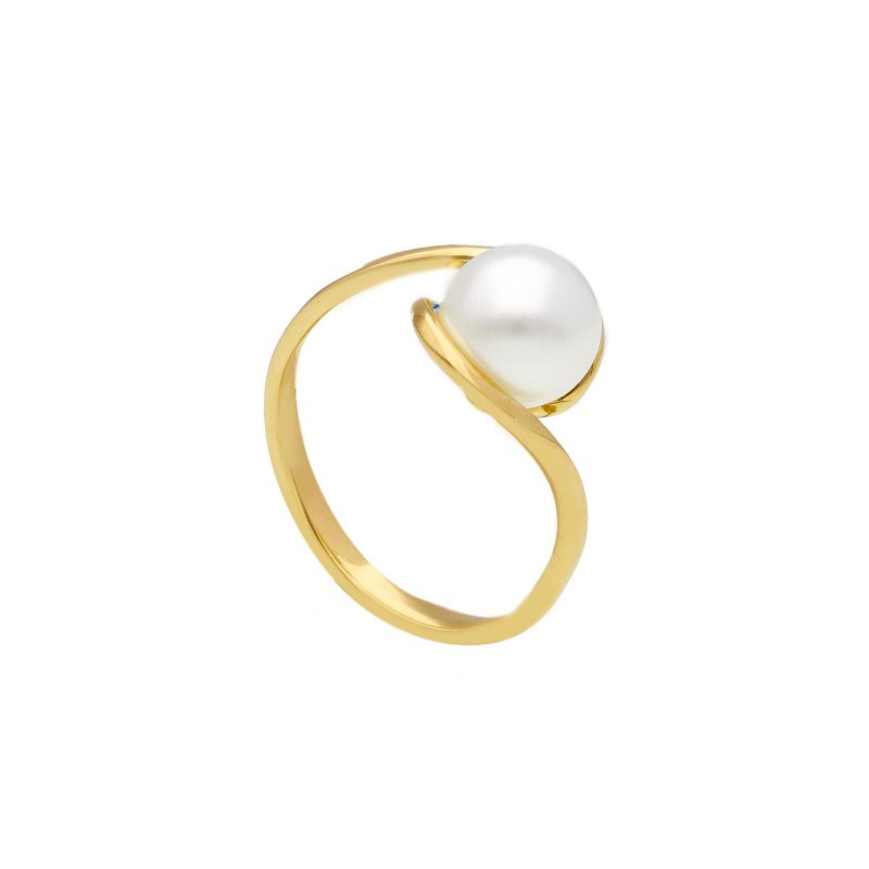 Songa Antonio - Anello Solitario - Oro Giallo - Perle