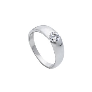 Songa Antonio - Anello Solitario - Oro Bianco