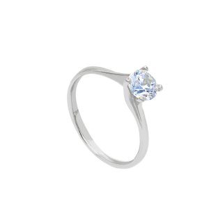 Songa Antonio - Anello Solitario - Oro Bianco