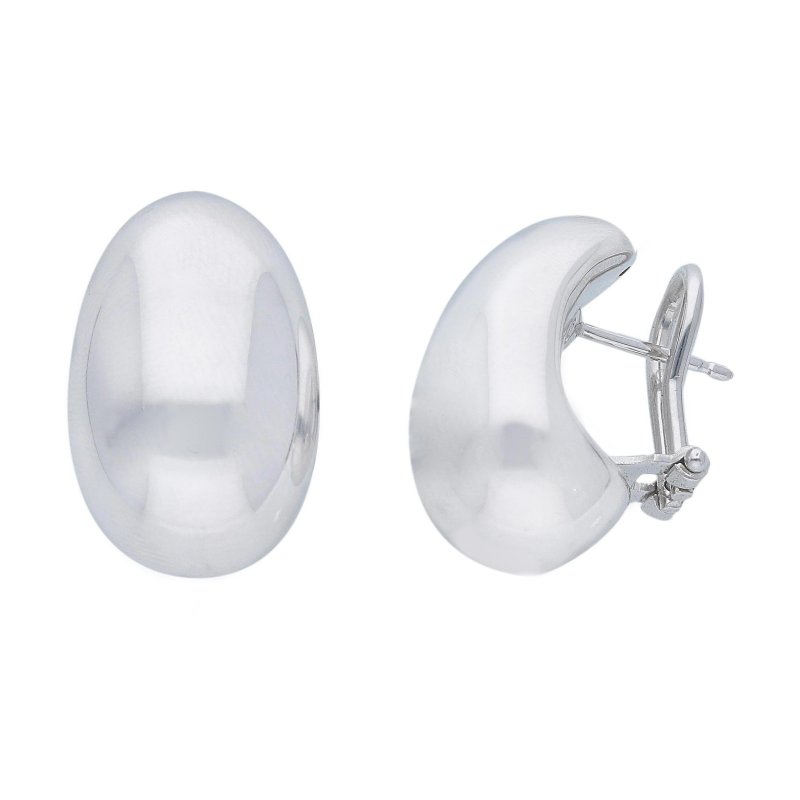 Songa Antonio - Orecchini Perno Clips - Oro Bianco