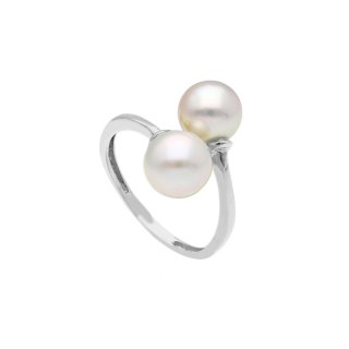 Songa Antonio - Anello Contrarié - Oro Bianco - Perle
