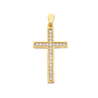 Songa Antonio - Croci Ciondolo - Oro Giallo - Zirconia