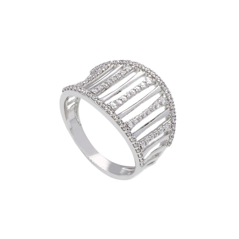 Songa Antonio - Anello Intreccio - Oro Bianco