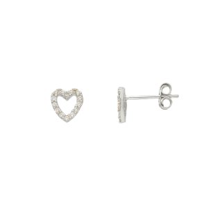 Songa Antonio - Orecchini Lobo - Oro Bianco - Zirconia