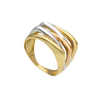 Songa Antonio - Anello Intreccio - Oro Tre Colori