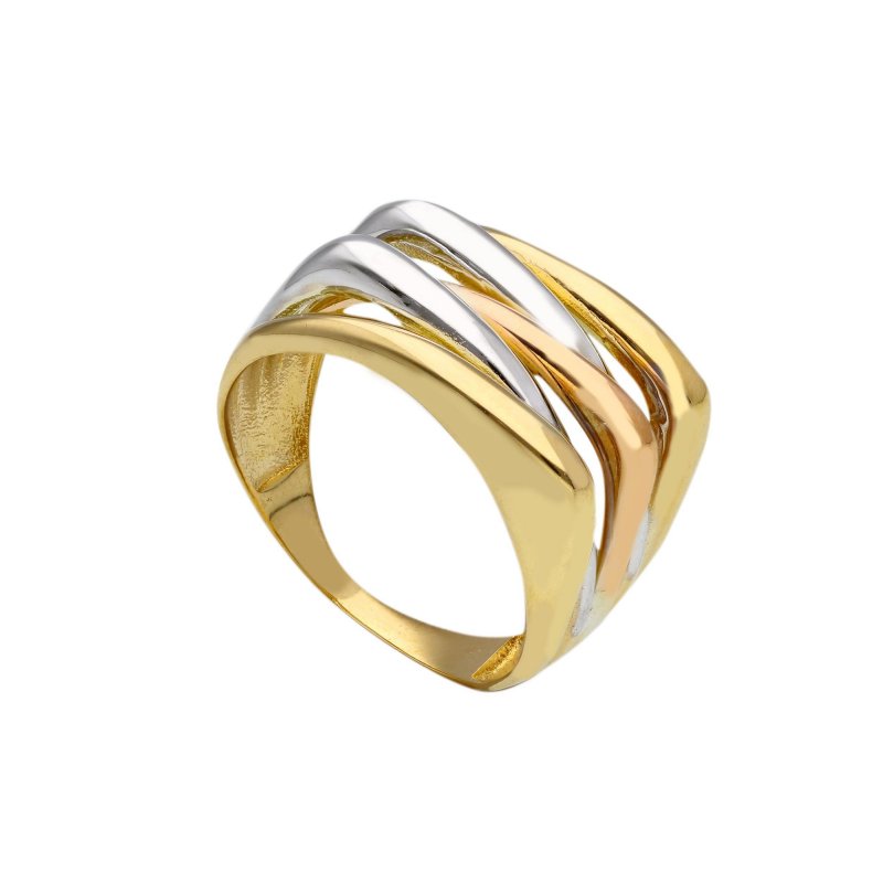 Songa Antonio - Anello Intreccio - Oro Tre Colori