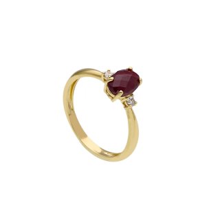 Songa Antonio - Anello Solitario - Oro Giallo - Rubino