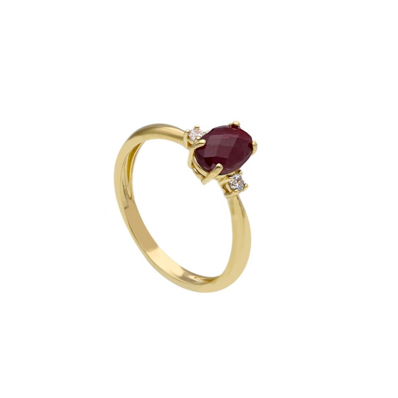 Songa Antonio - Anello Solitario - Oro Giallo - Rubino