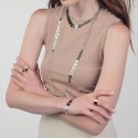 Collana Lunga Argentata Lux