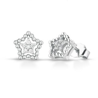 Bliss - Orecchini Oro Bianco - Diamante Rotondo