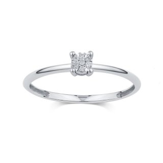 Bliss - Anello In Oro Bianco - Diamante Rotondo