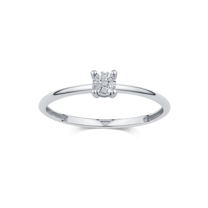Bliss - Anello In Oro Bianco - Diamante Rotondo