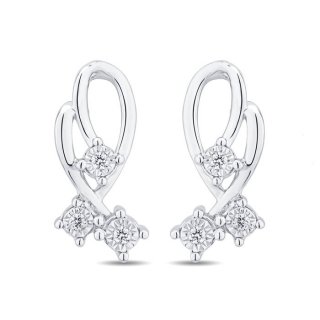 Bliss - Orecchini In Oro Bianco - Diamante Rotondo