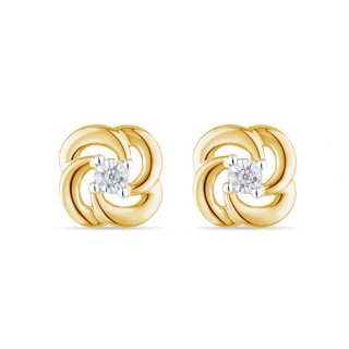 Bliss - Orecchini In Oro Giallo - Diamante Rotondo