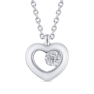 Bliss - Collierino In Oro Bianco - Diamante Rotondo