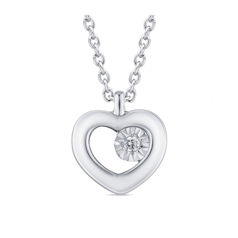 Bliss - Collierino In Oro Bianco - Diamante Rotondo