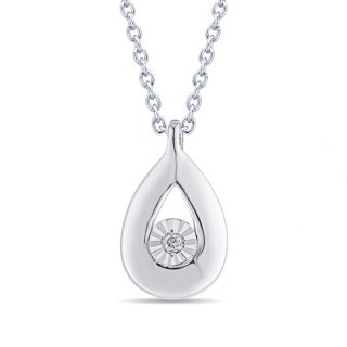 Bliss - Collierino In Oro Bianco - Diamante Rotondo