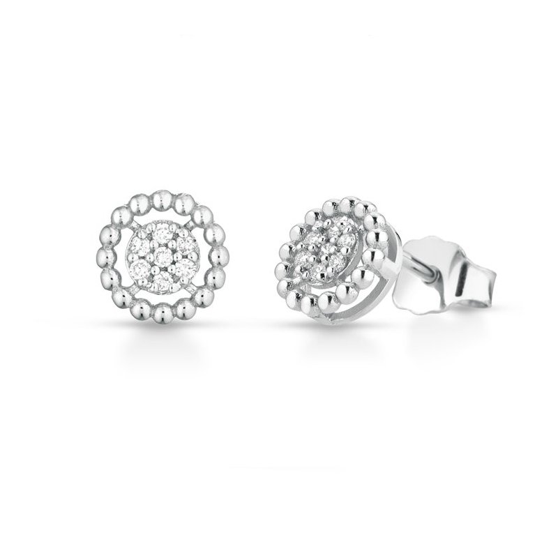Bliss - Orecchini In Oro Bianco - Diamante Rotondo