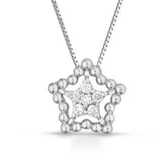 Bliss - Collierino In Oro Bianco - Diamante Rotondo
