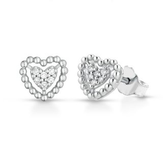 Bliss - Orecchini In Oro Bianco - Diamante Rotondo