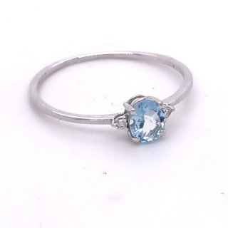 Bliss - Anello In Oro Bianco - Diamante Ovale