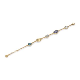 Aquaforte - Bracciale Caramelle Ovali - Blu - Oro 23Kt