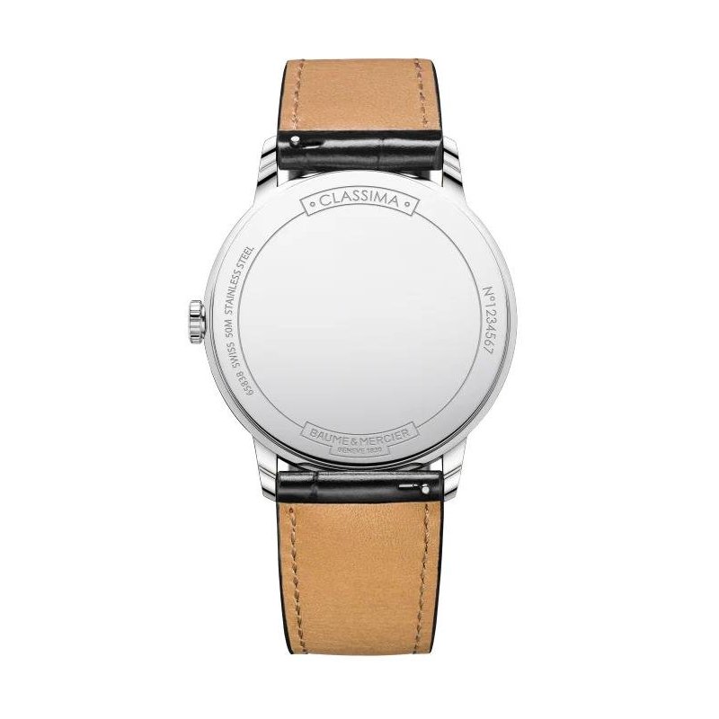 Baume&Mercier - Classima 10416 - Acciaio - Pelle